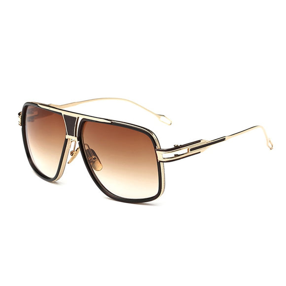 VISION Square Pilot Sunglasses Men Driving 2016 Male Luxury Brand Sun Glasses For Men Metal Designer Cool Shades MIRROR retro