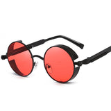 Metal Steampunk Sunglasses Men Women Fashion Round Glasses Brand Design Vintage Sunglasses High Quality UV400 Eyewear Shades