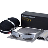 BARCUR Aluminum Polarized Sunglasses for Men Eyewear Accessories Men Blue Mirror Sun Glasses Luxury Goggle
