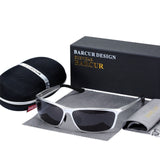 BARCUR Aluminum Polarized Sunglasses for Men Eyewear Accessories Men Blue Mirror Sun Glasses Luxury Goggle