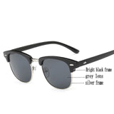 Fashion Sunglasses Men Women Classic Brand Designer Half Metal Femail Mirror Eyewear Male Sun Glasses UV400 Oculos De Sol