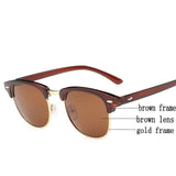 Fashion Sunglasses Men Women Classic Brand Designer Half Metal Femail Mirror Eyewear Male Sun Glasses UV400 Oculos De Sol