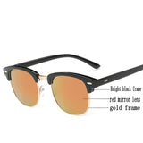 Fashion Sunglasses Men Women Classic Brand Designer Half Metal Femail Mirror Eyewear Male Sun Glasses UV400 Oculos De Sol