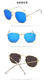 ZXWLYXGX Vintage Brand Designer Hexagonal Sunglasses Women Men Brand Designe Retro Driving Mirror Sun Glasses Female Male
