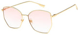 2019 Retro Irregular Sunglasses Women Metal Transparent  Sun Glasses UV400 Oversized Sunglases Eyewear