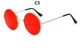 2019 Burst metal circular fashion sunglasses women brand design Retro marine lenses red personality Prince Mirror UV400 Oculos
