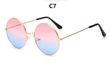 2019 Burst metal circular fashion sunglasses women brand design Retro marine lenses red personality Prince Mirror UV400 Oculos