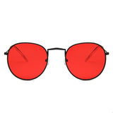Oulylan Women Men Retro Round Sunglasses  Brand Designer Red Yellow Sun Glasses Alloy Frame Mirror Sunglass Female Shades