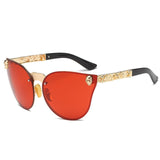 MuseLife 2019 Fashion Women Gothic Sunglasses Skull Frame Metal Temple High Quality Sun glasses Oculos De Sol Feminino Luxury