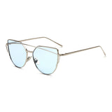 Sunglasses Women Brand Designer Retro Oversize Cat Eye Sun Glasses Female Mirrored Sunglases