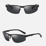 Fashion Sunglasses Men Aluminum Magnesium Square Polarized Sun Glasses Photochromic Chameleon Driver Driving Polaroid Glasses