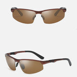Fashion Sunglasses Men Aluminum Magnesium Square Polarized Sun Glasses Photochromic Chameleon Driver Driving Polaroid Glasses