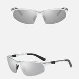 Fashion Sunglasses Men Aluminum Magnesium Square Polarized Sun Glasses Photochromic Chameleon Driver Driving Polaroid Glasses