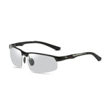 Fashion Sunglasses Men Aluminum Magnesium Square Polarized Sun Glasses Photochromic Chameleon Driver Driving Polaroid Glasses