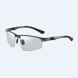 Fashion Sunglasses Men Aluminum Magnesium Square Polarized Sun Glasses Photochromic Chameleon Driver Driving Polaroid Glasses