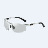 Fashion Sunglasses Men Aluminum Magnesium Square Polarized Sun Glasses Photochromic Chameleon Driver Driving Polaroid Glasses