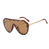 2019 New F Watermark One-piece Sunglasses PC Copy Film Men Women Sunglasses Girls Personality Colorful Fashion Wild Sun Glasse