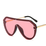 2019 New F Watermark One-piece Sunglasses PC Copy Film Men Women Sunglasses Girls Personality Colorful Fashion Wild Sun Glasse