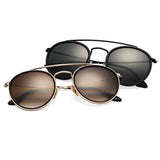 3647 Bolo.ban sunglasses polarized men women 51mm glass lens mirror round double bridge oculos de sol Gafas UV400