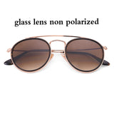 3647 Bolo.ban sunglasses polarized men women 51mm glass lens mirror round double bridge oculos de sol Gafas UV400