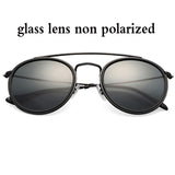 3647 Bolo.ban sunglasses polarized men women 51mm glass lens mirror round double bridge oculos de sol Gafas UV400