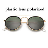 3647 Bolo.ban sunglasses polarized men women 51mm glass lens mirror round double bridge oculos de sol Gafas UV400