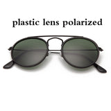 3647 Bolo.ban sunglasses polarized men women 51mm glass lens mirror round double bridge oculos de sol Gafas UV400