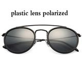 3647 Bolo.ban sunglasses polarized men women 51mm glass lens mirror round double bridge oculos de sol Gafas UV400